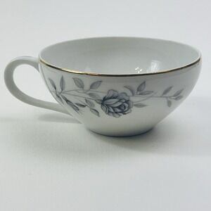 Vtg Fukagawa Arita 1530 Black Roses Gold Rim Coffee Tea Cup Porcelain Japan